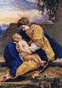 Madonna and Child in a Landscape, Orazio Gentileschi